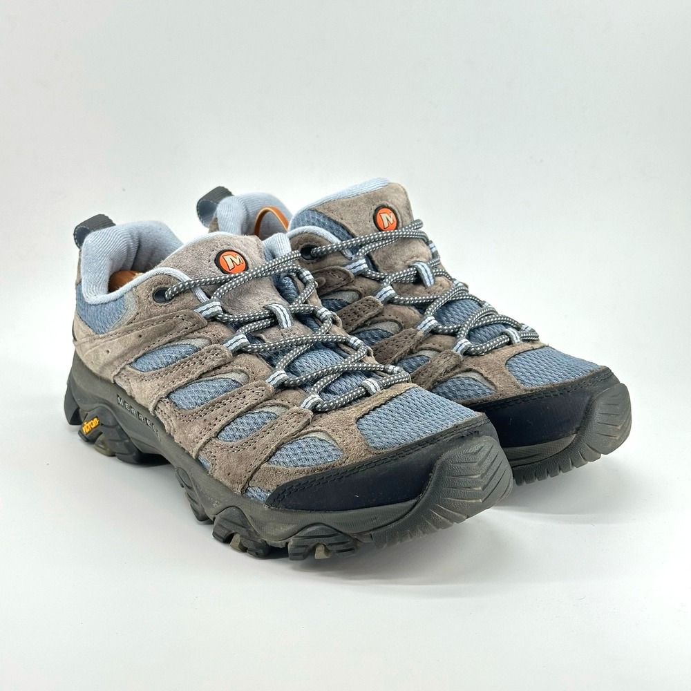 Merrell Moab 3 Hiking Shoes Women 9 Wide Blue J035896W Suede Mesh Vibram Low Top - Picture 4 of 8